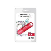 Флешка USB 8 Гб Exployd 570, USB2.0, пластик, красный