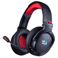 Наушники беспроводные накладные Redragon Nomen RGB, черно-красные