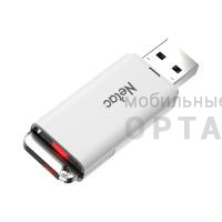 Флешка USB3.0 128 Гб  Netac U185 с LED индикатором, белый