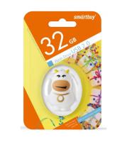 Флешка USB 32 Гб SmartBuy Wild series, USB2.0, силикон, белый, бык