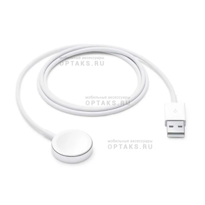 Ориг для iPhone, беспроводная зарядка Watch Magnetic Charger to USB Cable 1m (Копия ААА), в коробке
